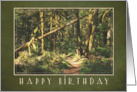 Path in the Woods Happy Birthday card