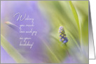 Wishes of Love and Joy Grape Hyacinth Birthday card