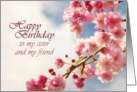 Sister Birthday with Cherry Blossoms card