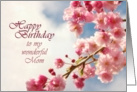 Mom Birthday with Cherry Blossoms card