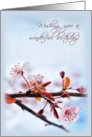 Plum Blossoms Birthday Card