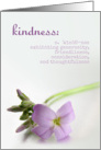 Kindness - Thank You Card with Purple Flower card