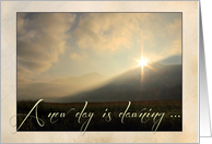 A New Day is Dawning - Graduation Card