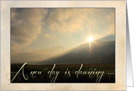 A New Day is Dawning - Retirement Card
