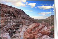 Jehovah is My Rock - Scripture Note Card
