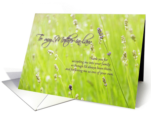 Mother-in-law / Soft lavendar Mother's Day card (1046811)