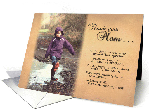 Mom Thanks for the Happy Childhood - Mother's Day card (1047057)
