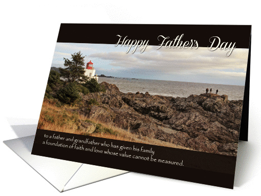 Lighthouse - Father's Day for Christian Grandfather card (1377904)