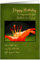 Orange Lily - Mother in Law Birthday Card