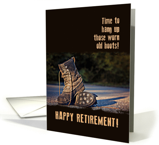 Worn Work Boots - Retirement card (1390550)