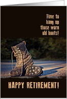 Worn Work Boots - Retirement card