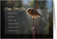 Wise and Loving Owl Father’s Day for Husband from Wife card