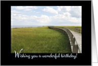 Ocean Dunes Boardwalk Birthday card