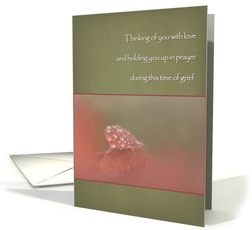 Raindrops on Autumn Leaf Sympathy card (1509582)