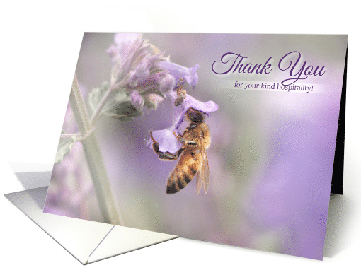 Bee & Flower Thank You for Your Hospitality card (1529140)