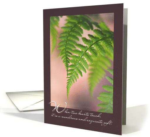 Ferns - Two Hearts Touch Engagement card (1533826)