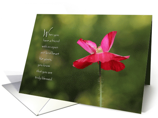 Bright Poppy - Friendship Thankyou card (1538618)