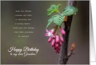 Pink & White Flowers Grandma Birthday card