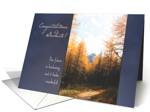 Graduation The Future Is Beckoning Forest Path card (1618024)