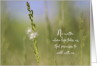 God Walks With Us Sickness Support and Encouragement card