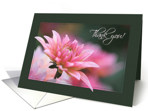 Pink Dahlia General Thank You card (1655944)