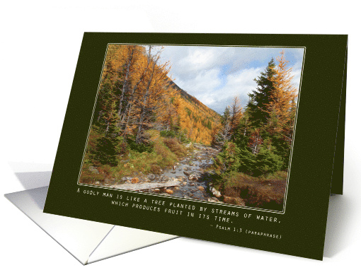 Like a Tree Planted By Streams of Water Godly Man Birthday card