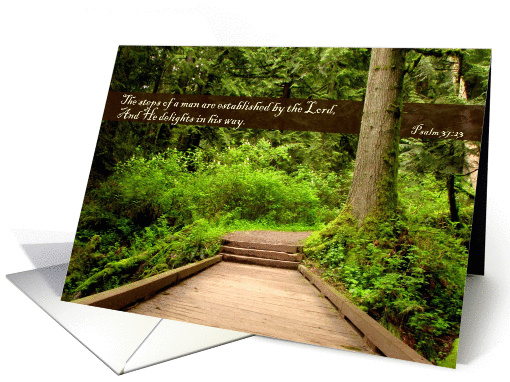 Birthday for a Godly Man - Path In Woods card (856829)