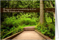 Birthday for a Godly Man - Path In Woods card