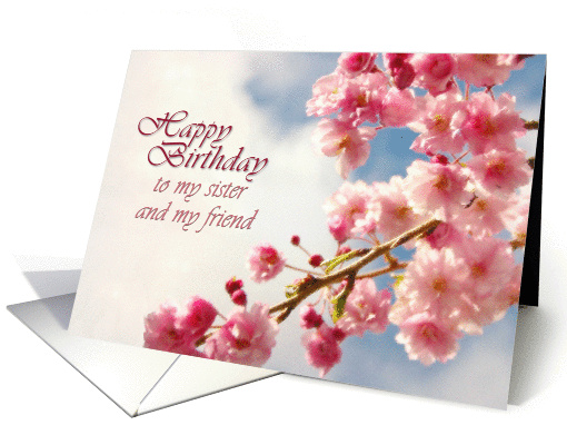 Sister Birthday with Cherry Blossoms card (877475)