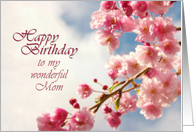 Mom Birthday with Cherry Blossoms card