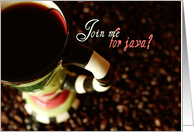 Join me for Java? - Invitation Card