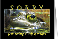Toad Apology Card