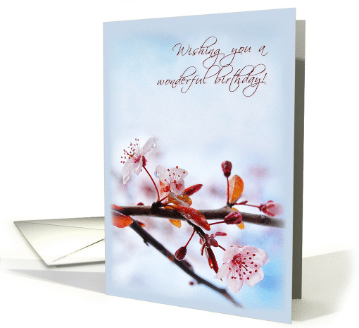 Plum Blossoms Birthday card (918860)