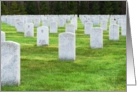 Memorial Day, Headstones at a National Cemetery card