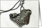 Dog tags, veterans day card