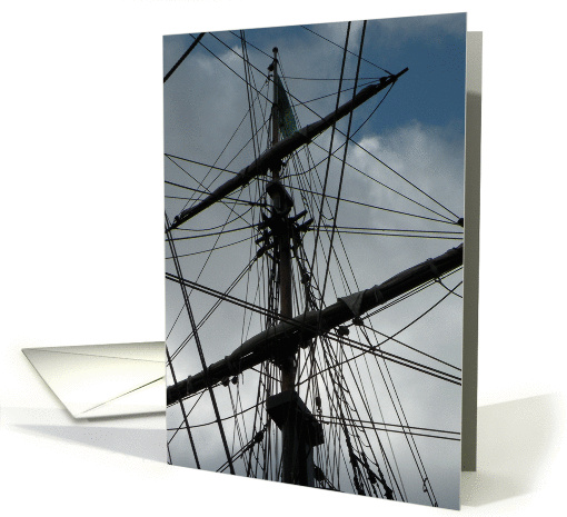 Sail away with me, my love, Mast and boat rigging card (856964)