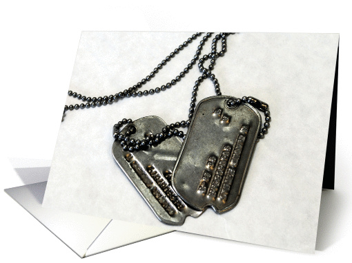 Memorial Day, Thank you for your service, dog tags card (856978)