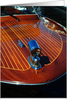 Classic wooden boat bow card