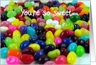 Jelly beans, you’re so sweet card