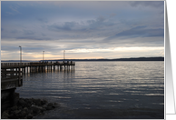 Beach, sunset, blank card