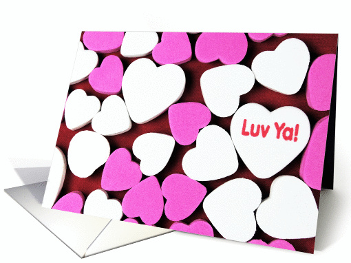 Hearts, Happy Valentine's Day, Luv ya card (883384)