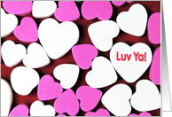 Hearts, Happy Valentine’s Day, Luv ya card