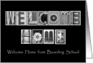 Welcome Home from Boarding School - Alphabet Art card