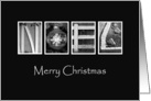 Noel - Merry Christmas - Alphabet Art card