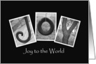 Joy to the World - Christmas - Alphabet Art card