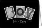 Boy - Birth Announcement - Alphabet Art card