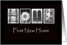 First New Home - Congratulations - Alphabet Art card