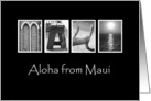 Aloha from Maui - Alphabet Art card