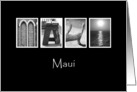 Maui - Alphabet Art card