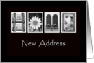 New Address - Apartment - Announcement - Alphabet Art card